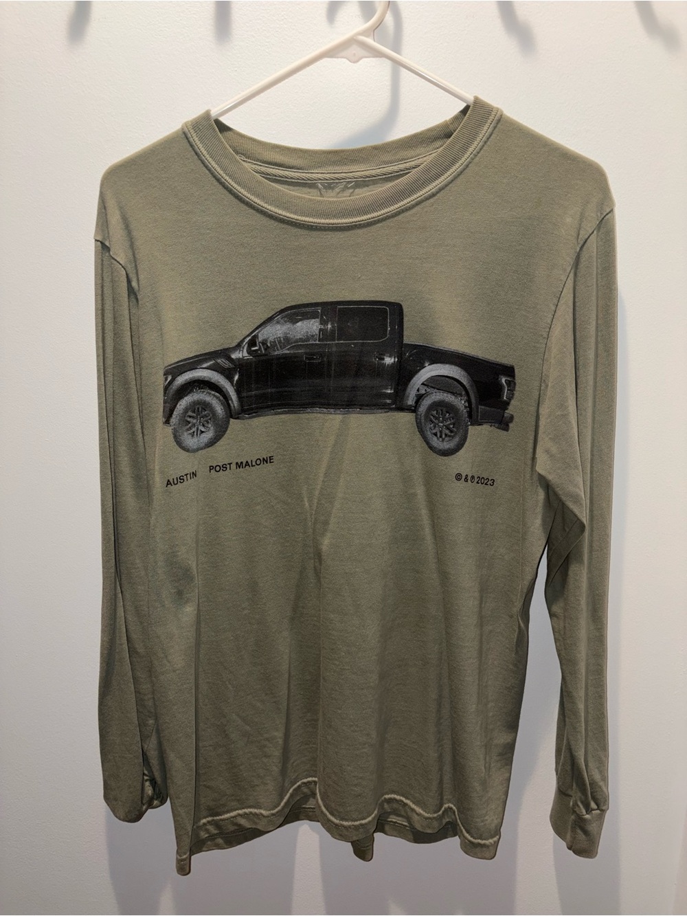 Olive Green Long-Sleeve Kids Graphic Tee